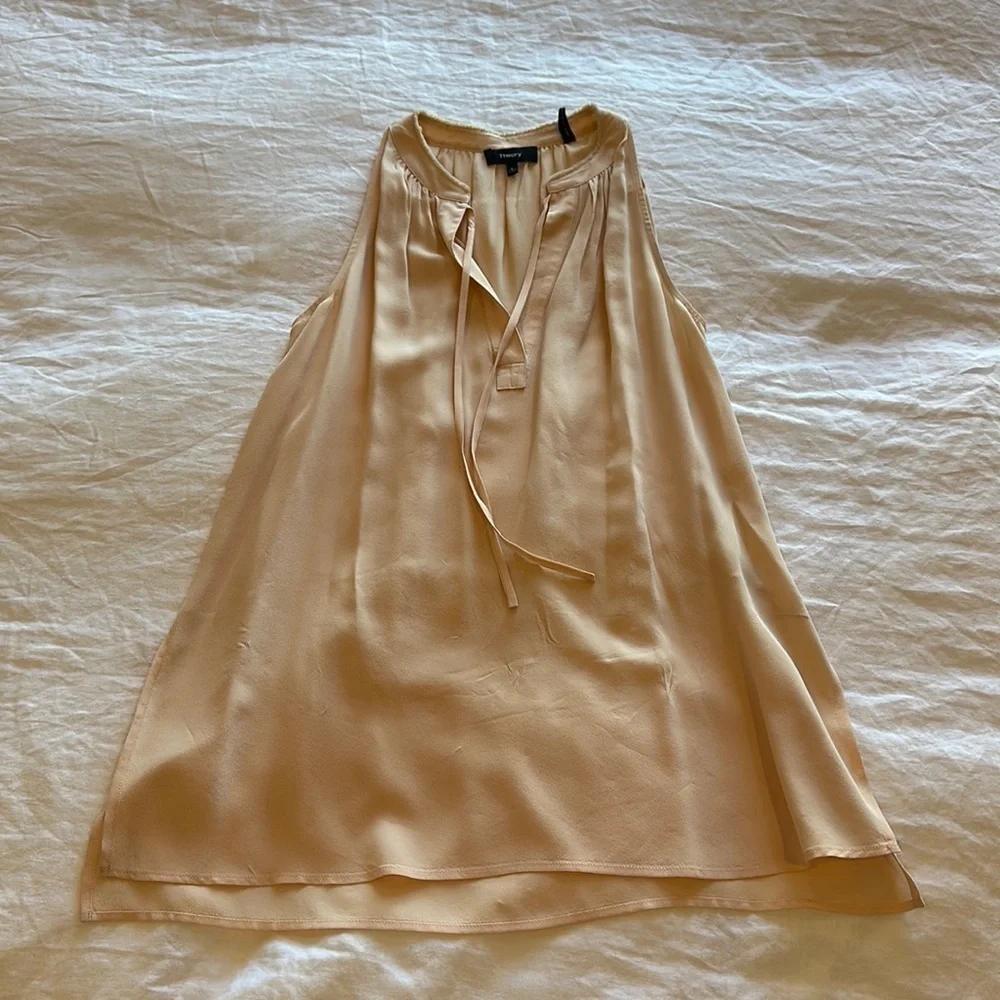 Theory silk pink sleeveless top Small​​​​​​​​ - Picture 2 of 7